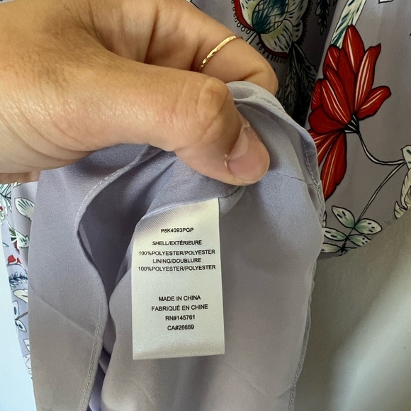 NWT Parker Violet Garden Floral Flutter Sleeve Mini Dress - Picture 6 of 10